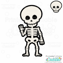 Skeleton SVG File for Cricut and Silhouette - Halloween cut file for paper and vinyl crafting
