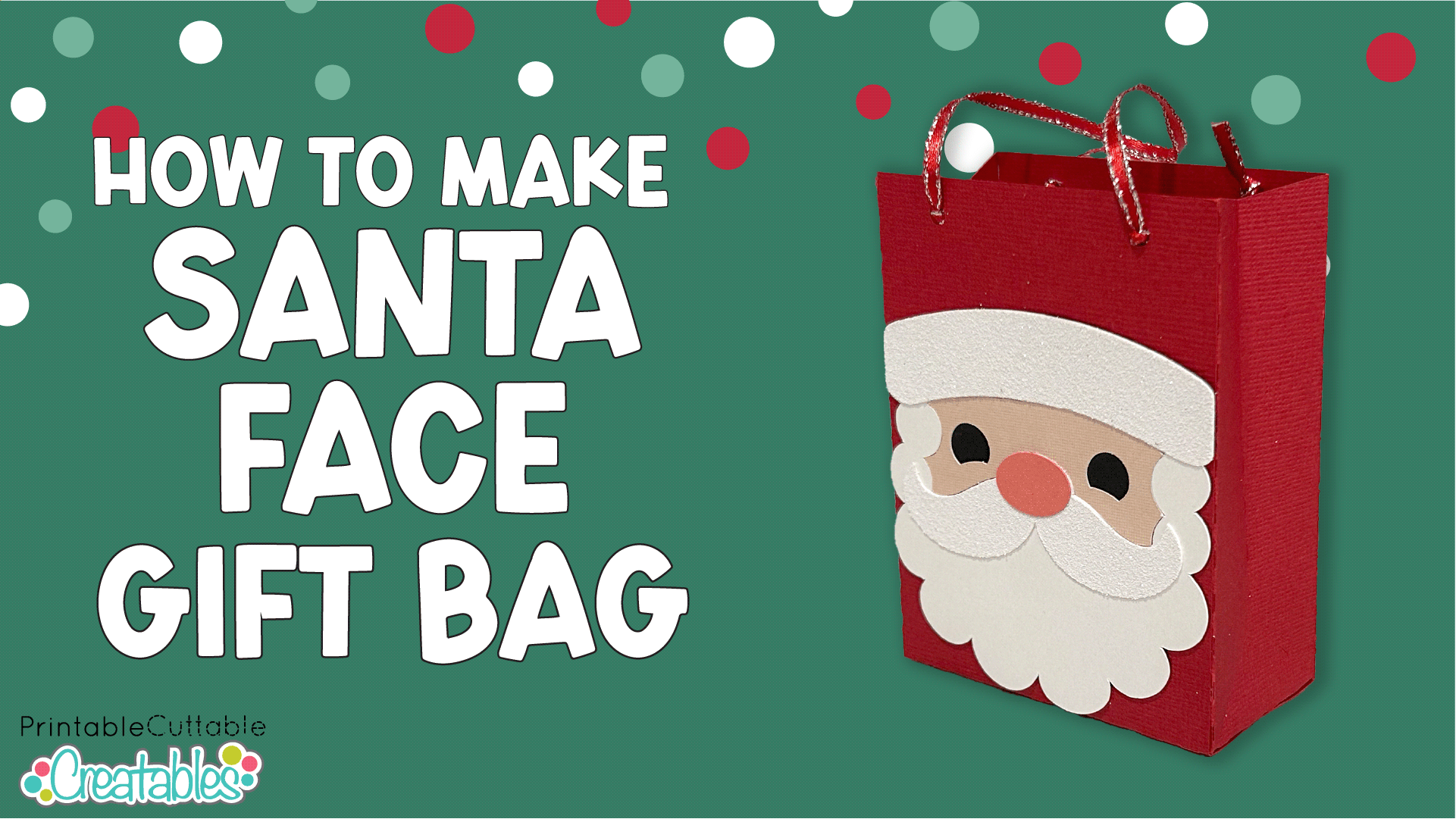 Santa Face Gift Bag Assembly - D185 1 Santa Face Gift Bag Assembly - D185