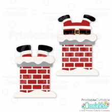 Home 13 Santa Chimney SVG Cut File for Cricut crafting