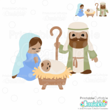 Home 13 Holy Family: Jesus Mary and Joseph SVG Files for Cricut and SIlhouette
